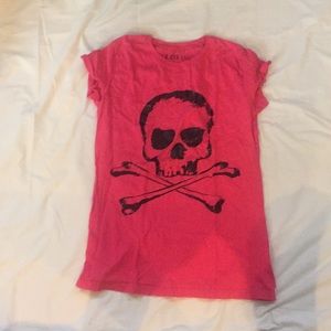 Pink skull tee